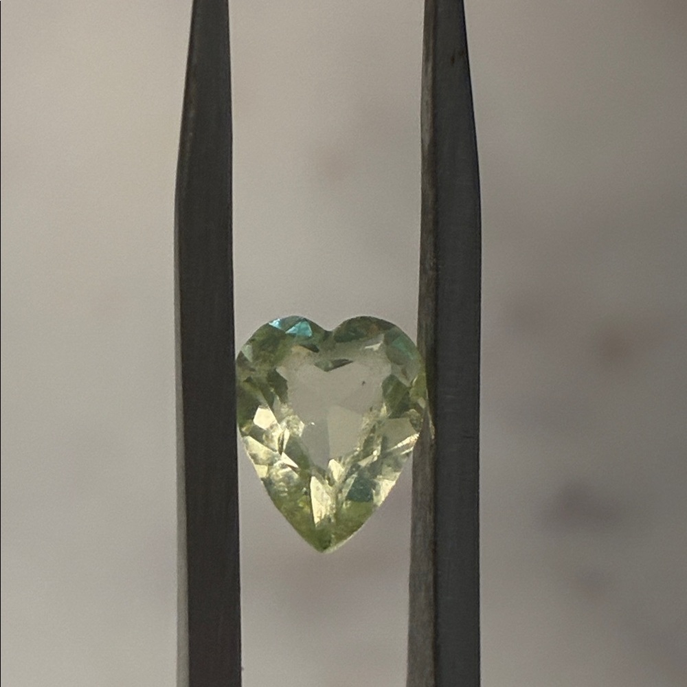Vintage Genuine Heart-Shaped Peridot Gemstone